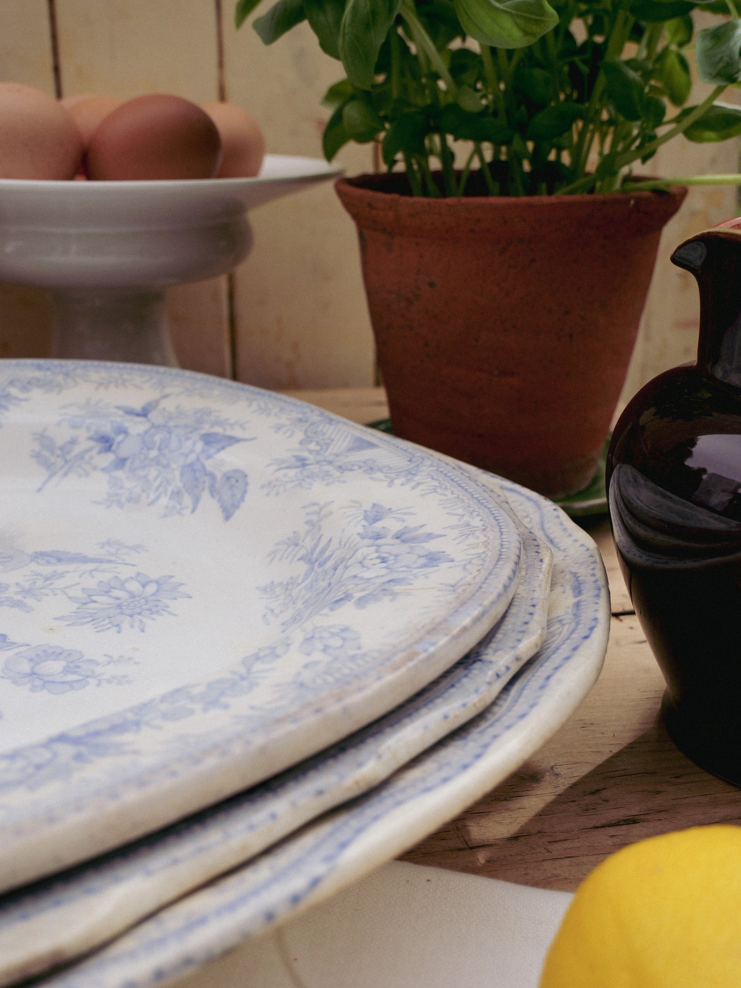 Antique Blue ‘Asiatic Pheasants’ Platters