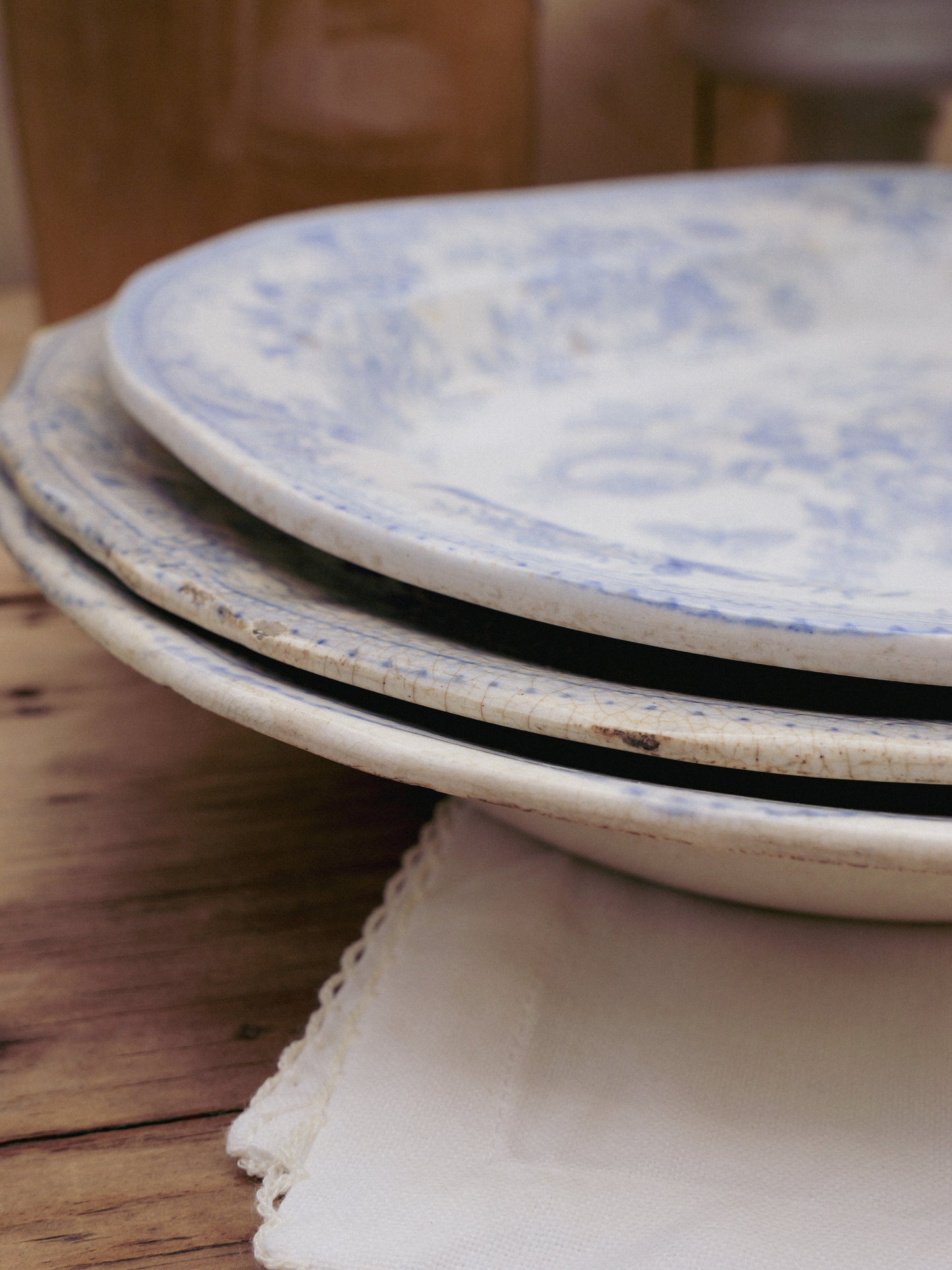 Antique Blue ‘Asiatic Pheasants’ Platters