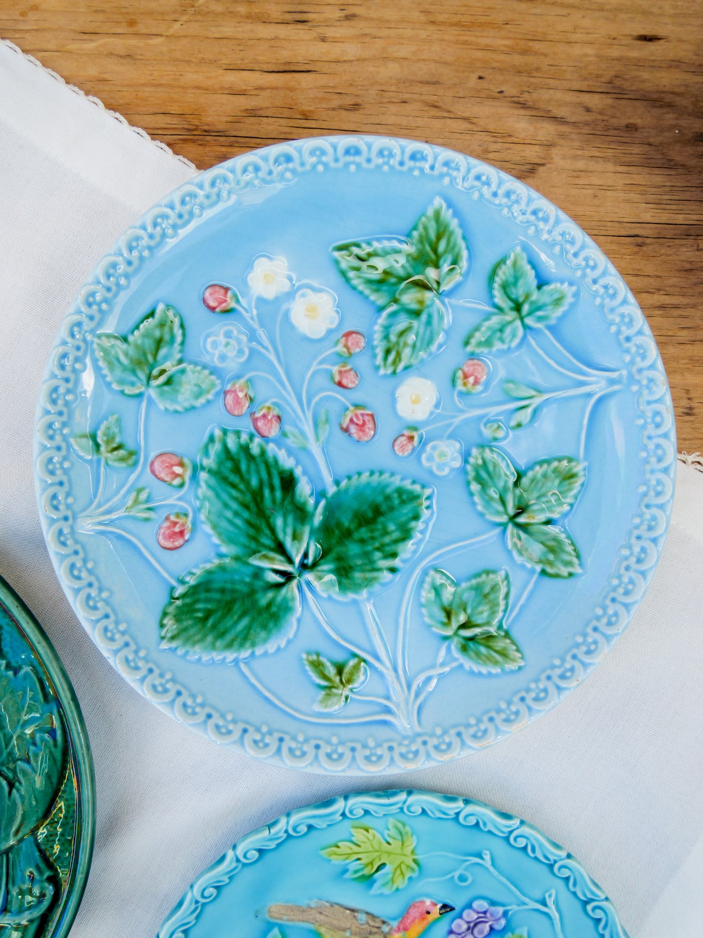 Vintage Majolica Plates