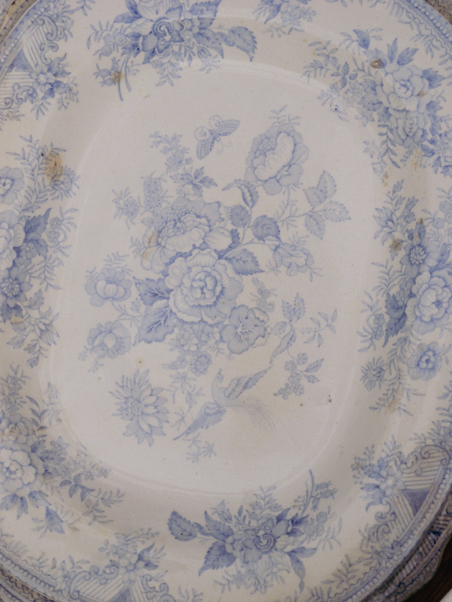 Antique Blue ‘Asiatic Pheasants’ Platters