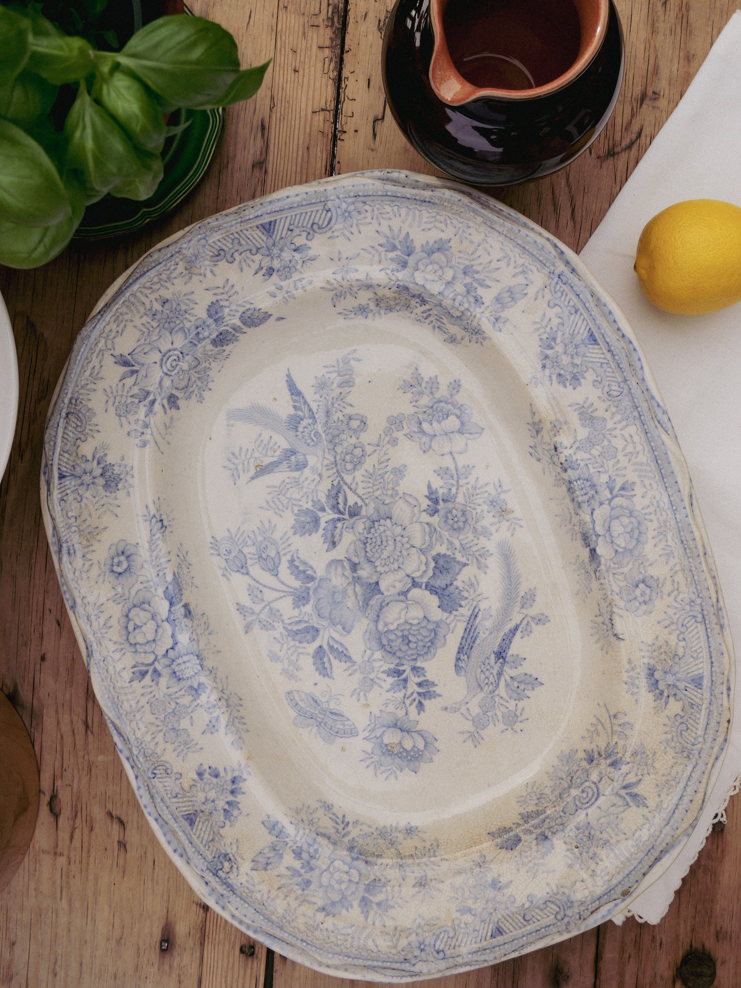 Antique Blue ‘Asiatic Pheasants’ Platters