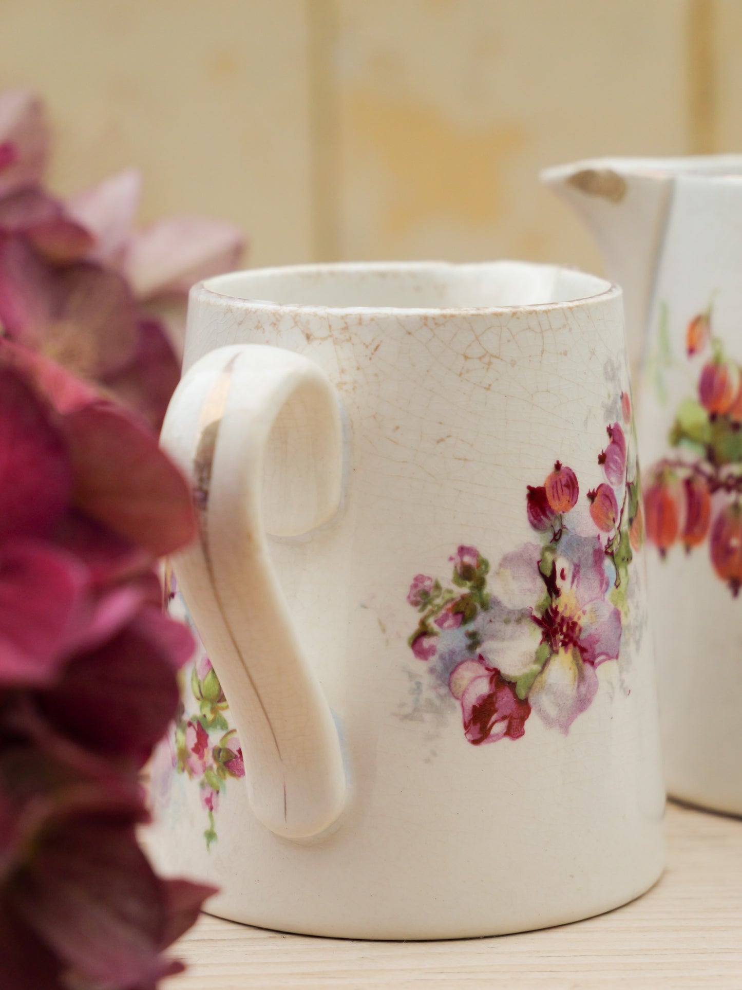 Vintage French Floral Jugs