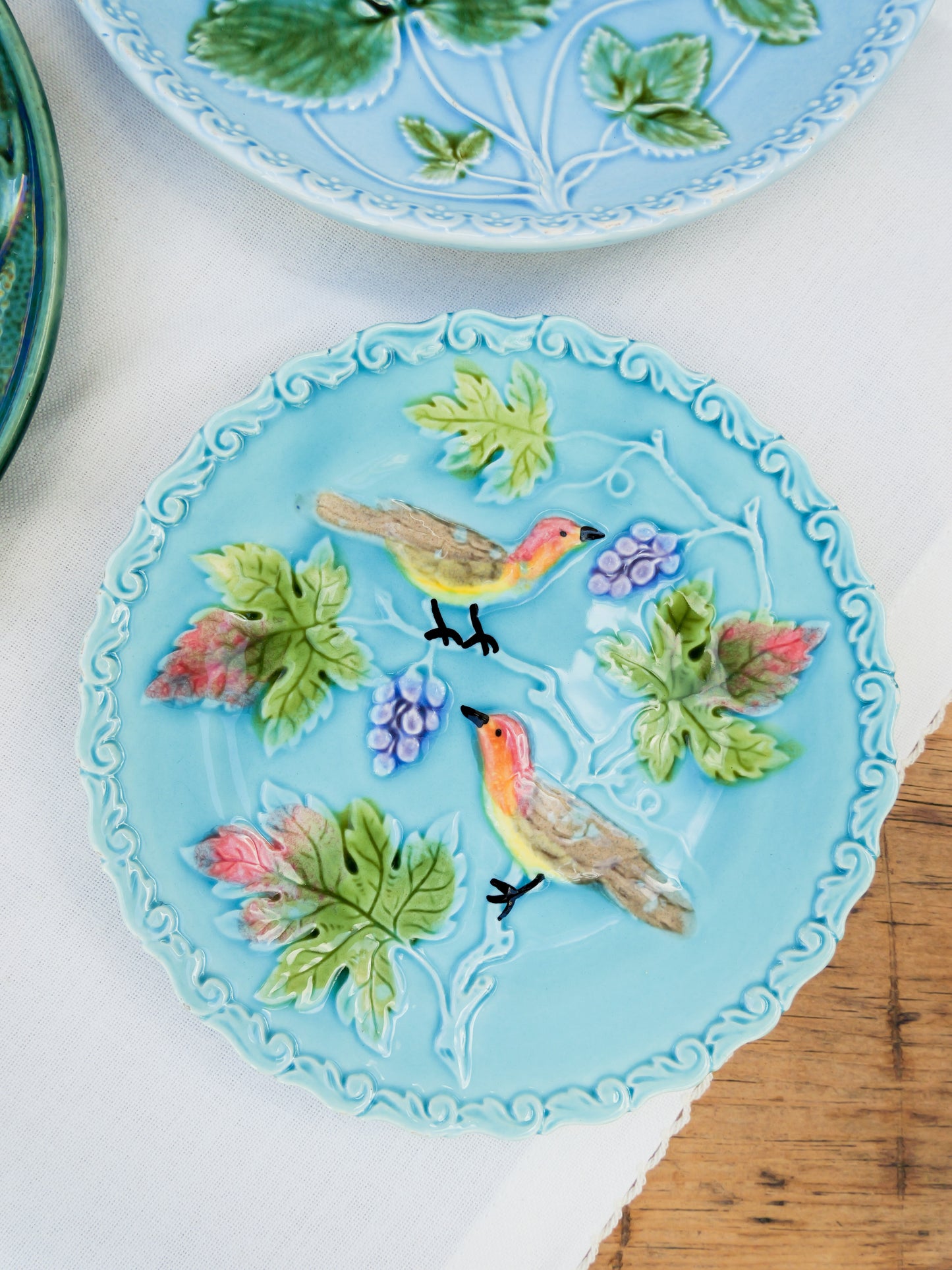 Vintage Majolica Plates