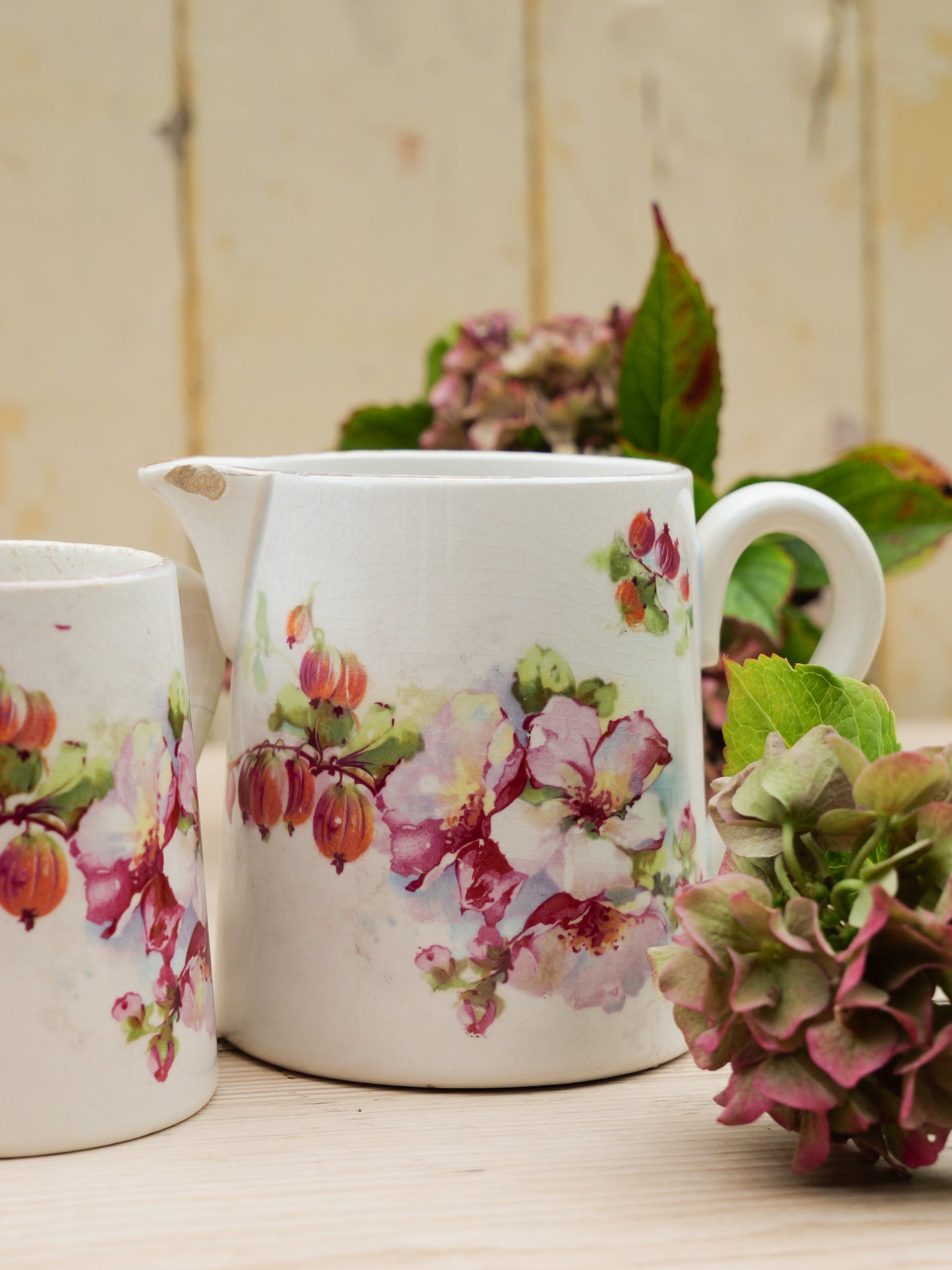 Vintage French Floral Jugs