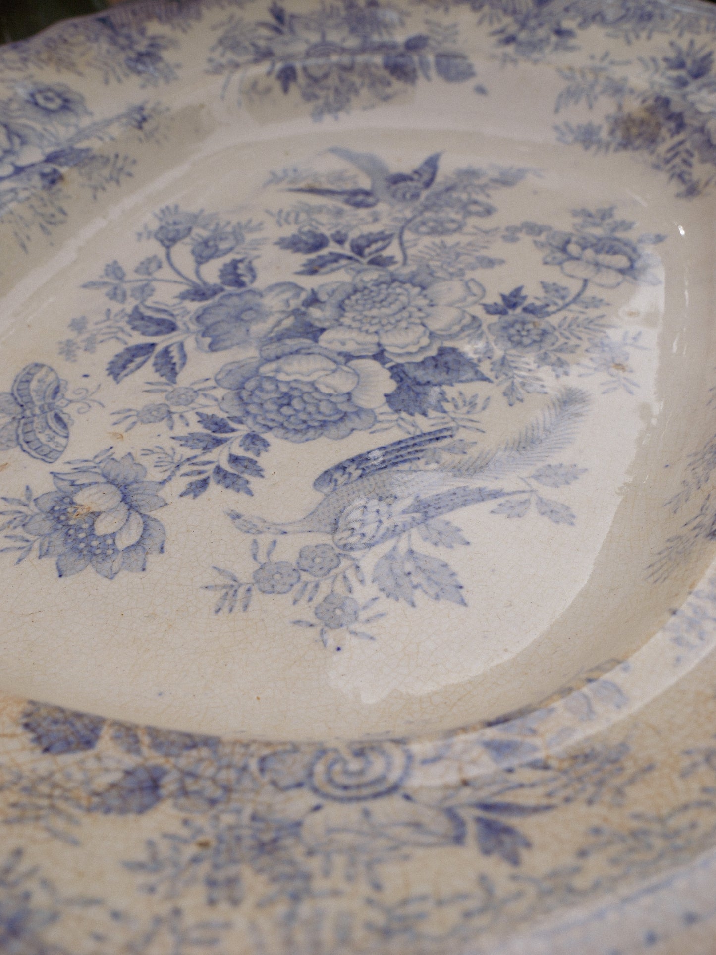 Antique Blue ‘Asiatic Pheasants’ Platters