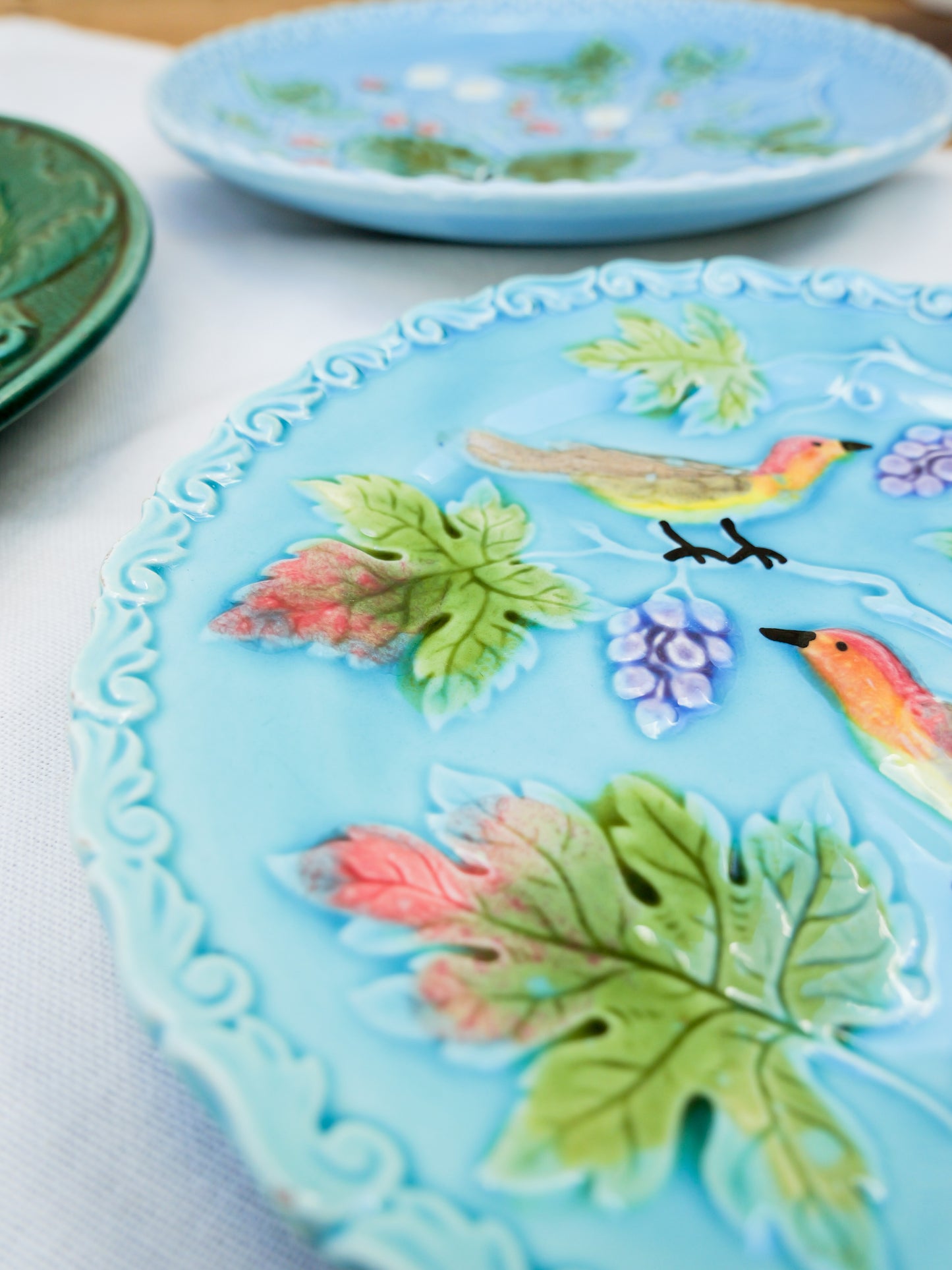 Vintage Majolica Plates