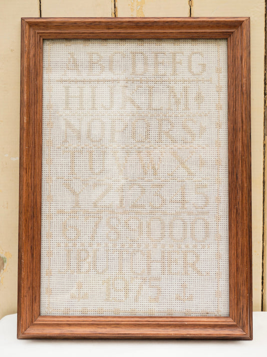 Vintage Neutral Alphabet Sampler