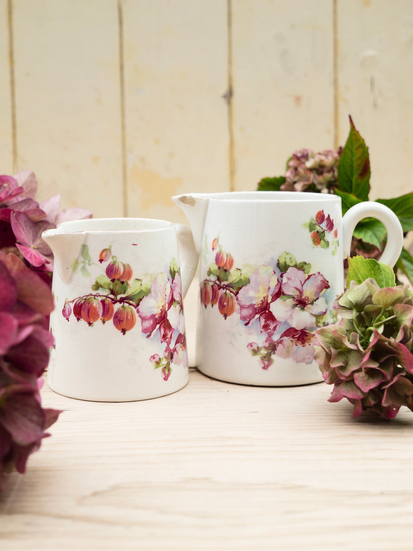 Vintage French Floral Jugs